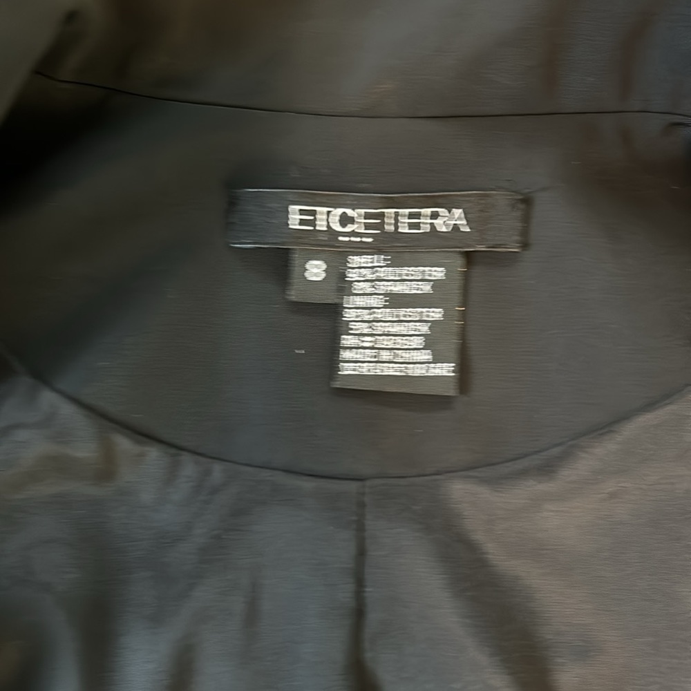 Women’s Black Etcetera Button Down Jacket Size 8 - image 5